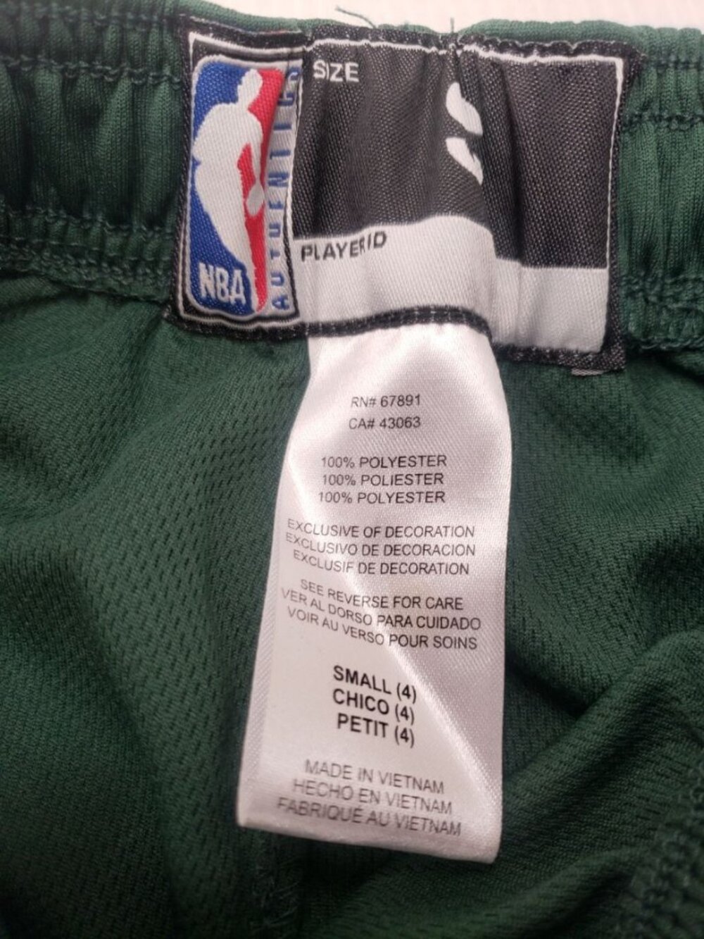 Milwaukee Bucks NBA Kids Shorts Size S Green Icon Edition Swingman Performance - Picture 8 of 8